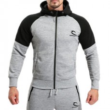 Men's Leisure Sports Hooded Sweater Spring Autumn Fitness Jogging Running Zip Up Hoodies