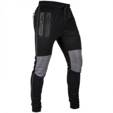 Men Running Sweatpants Color Block Zipper Pocket Outdoor Training Sport Pants