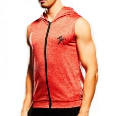 Mens Fashion Zip Up Fitness Running Hooded Vest Casual Quick Drying GYM Sports Hoodies Tank Tops