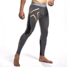 SUPERBODY Mens Sport Fitness Reflective Printing Tight Warm Pants