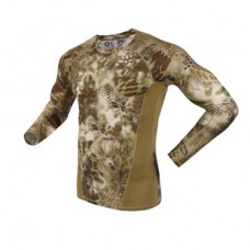 Outdoor Tactical Camouflage Tight Speed Dry T-shirt Mens Elastic Wicking Long Sleeved T-shirt