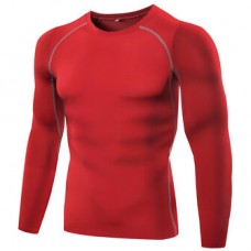 Mens Fitness Tights Elastic Wicking Long-sleeved T-shirt Basketball Running Training Tops