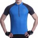 Mens Summer Elastic Breathable Quick-drying Sport Cycling Short Sleeve Skinny Tops