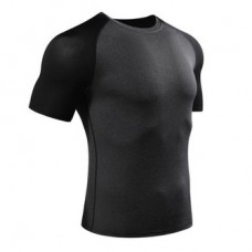 Mens Short Sleeve Tight Fitness T-shirt Elastic Quick Dry Sport Running T-Shirts Tops