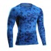 Camouflage Fitness jogging T-shirts Training Suit Elastic Compression Speed Dry Long Sleeved Tights