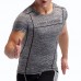 Men Bodybuilding Sexy Tops Elastic Training Quick Drying Sport Sweat T-Shirt Fitness Comfortable Tees