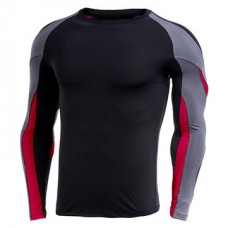 Mens Tight Fitness Fast Dry T-shirt Casual Long Sleeved Training Running Sports T-shirt