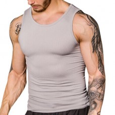 Men's Thread Body Sculpting Tights Vest Sexy High Elastic Waist Tummy Tuck Sport Tank Tops