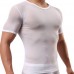 Mens Tight Sexy Transparent Gauze T-shirt Breathable Sports Shorts Sleeved Tees