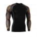 Men Quick Drying Tight Sports GYM Training Running Pattern Long Sleeve T-Shirts