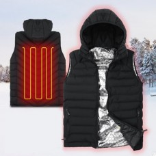 Outdoor Sports Heating Sleeveless Vest Unisex 3 Modes Warm Waistcoat Full Zipper Windproof Jacket Tank Tops