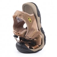 Gracosy Men's Sandals Leather Breathable Non-Slip Quick Drying Fish Sandals Clip Toe Sandals