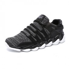 Men's  Breathable Ankle Sneakers Stretchy Weave Knit Non-slip Comfy Running Walking Shoes