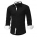 Men Shirt Luxury Slimming Casual Button-down Formal Tops Outdoor Hiking Business