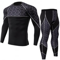 Men Sportwear Set Casual Long Sleeve Pants Slimming Fitness Running Sport Clothing