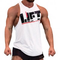 Men Vest Muscle Y-Back Tank Tops Bodybuilding Sleeveless Sport Fitness Hiking T-Shirt